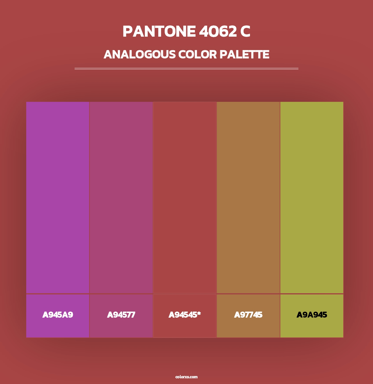 PANTONE 4062 C - Analogous Color Palette