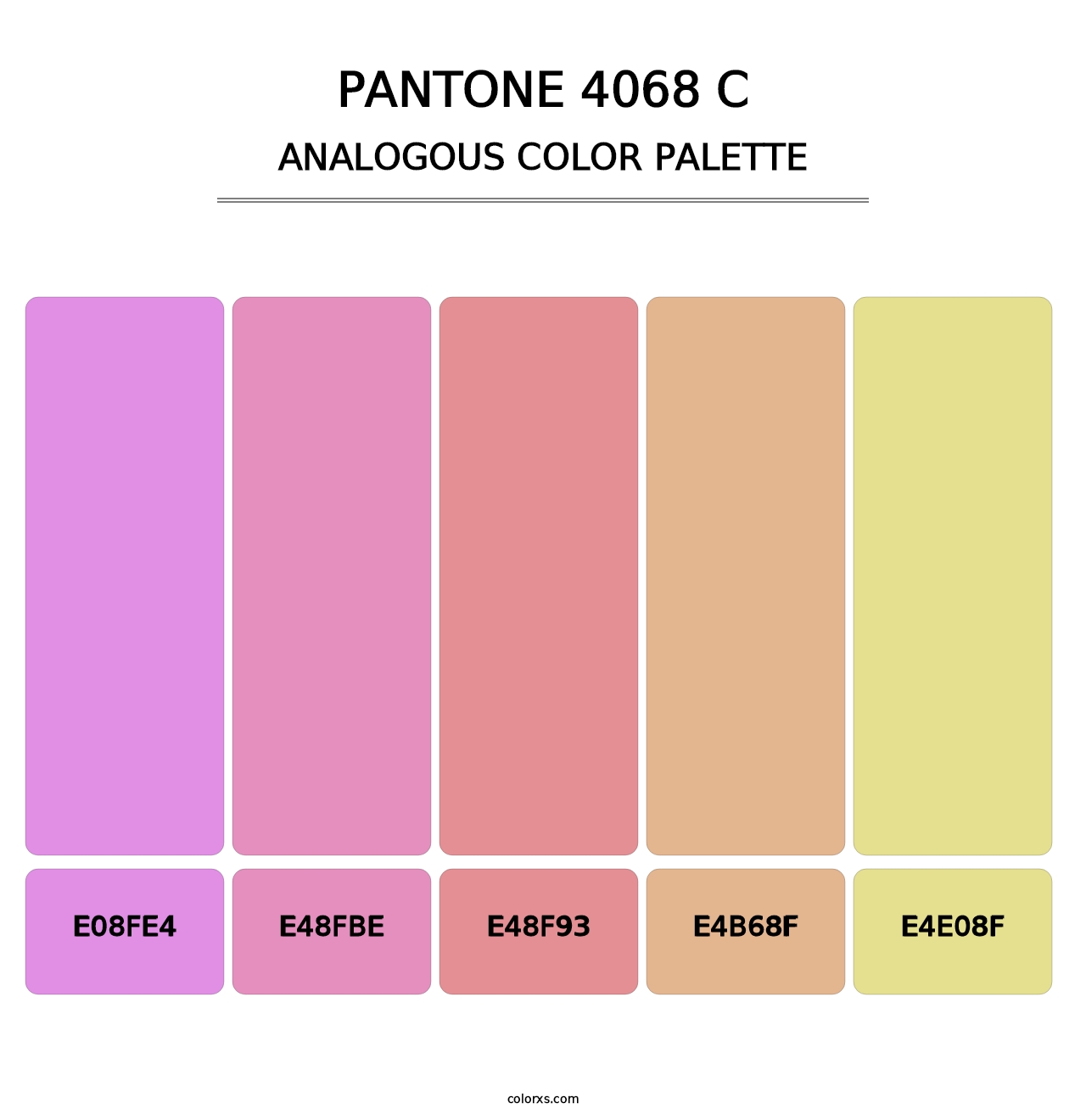 PANTONE 4068 C - Analogous Color Palette