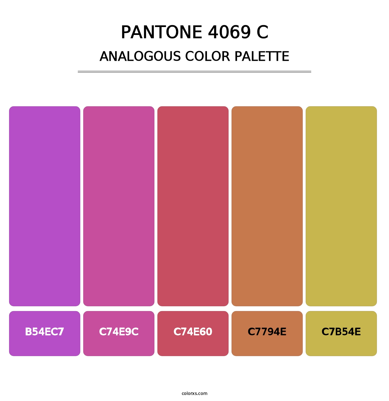 PANTONE 4069 C - Analogous Color Palette