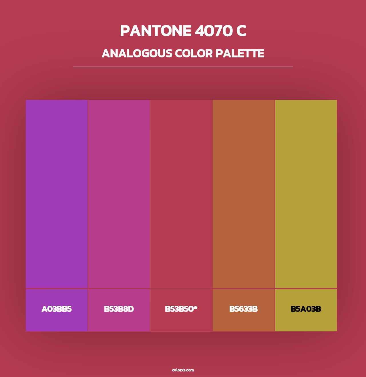 PANTONE 4070 C - Analogous Color Palette