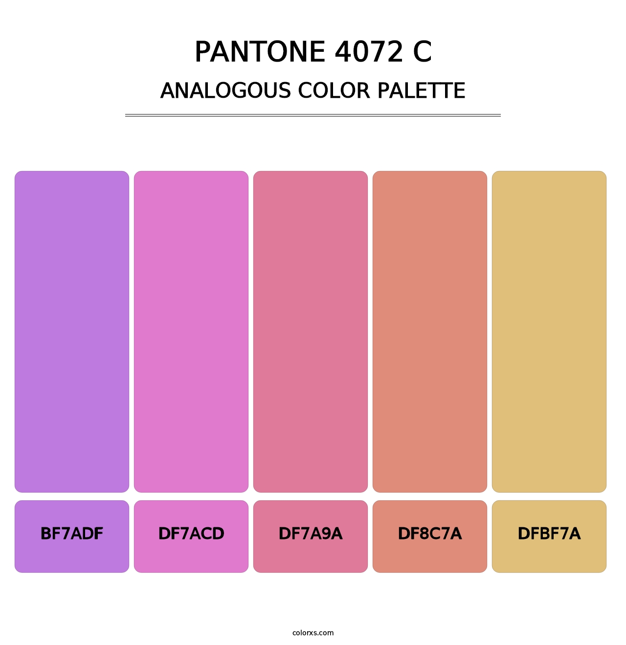 PANTONE 4072 C - Analogous Color Palette