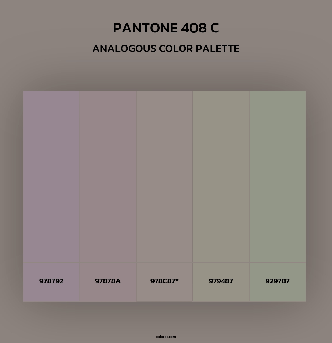 PANTONE 408 C - Analogous Color Palette