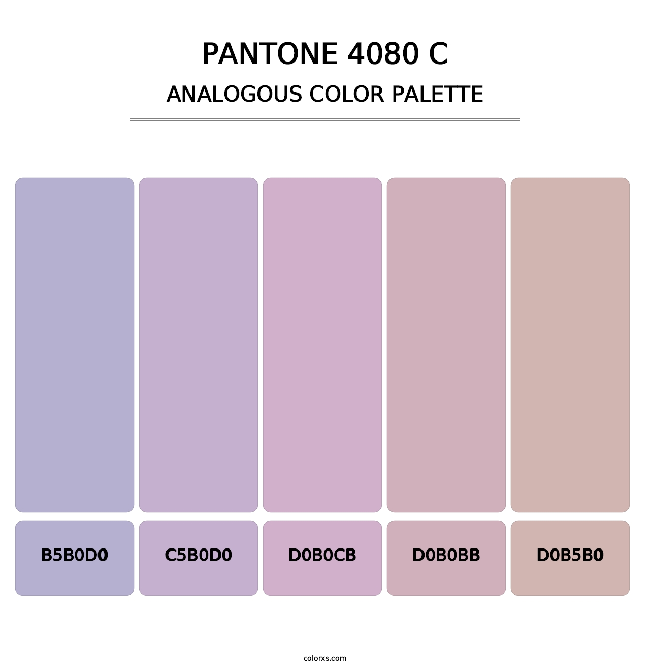 PANTONE 4080 C - Analogous Color Palette