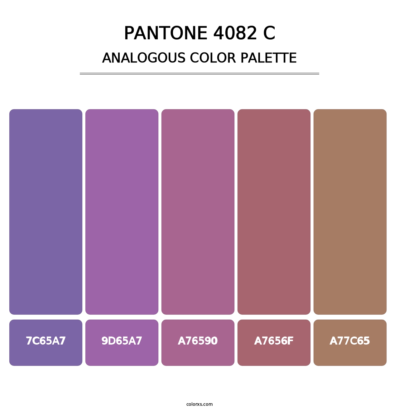PANTONE 4082 C - Analogous Color Palette