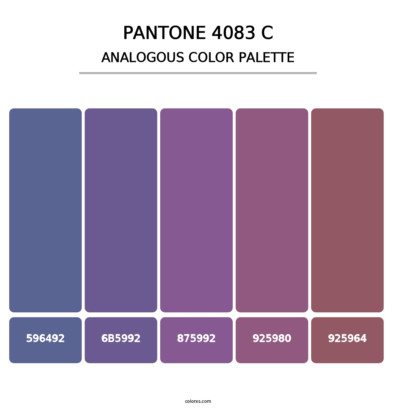 PANTONE 4083 C - Analogous Color Palette