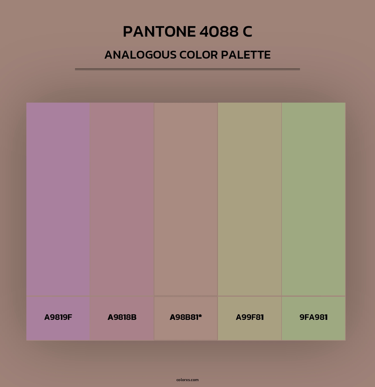 PANTONE 4088 C - Analogous Color Palette