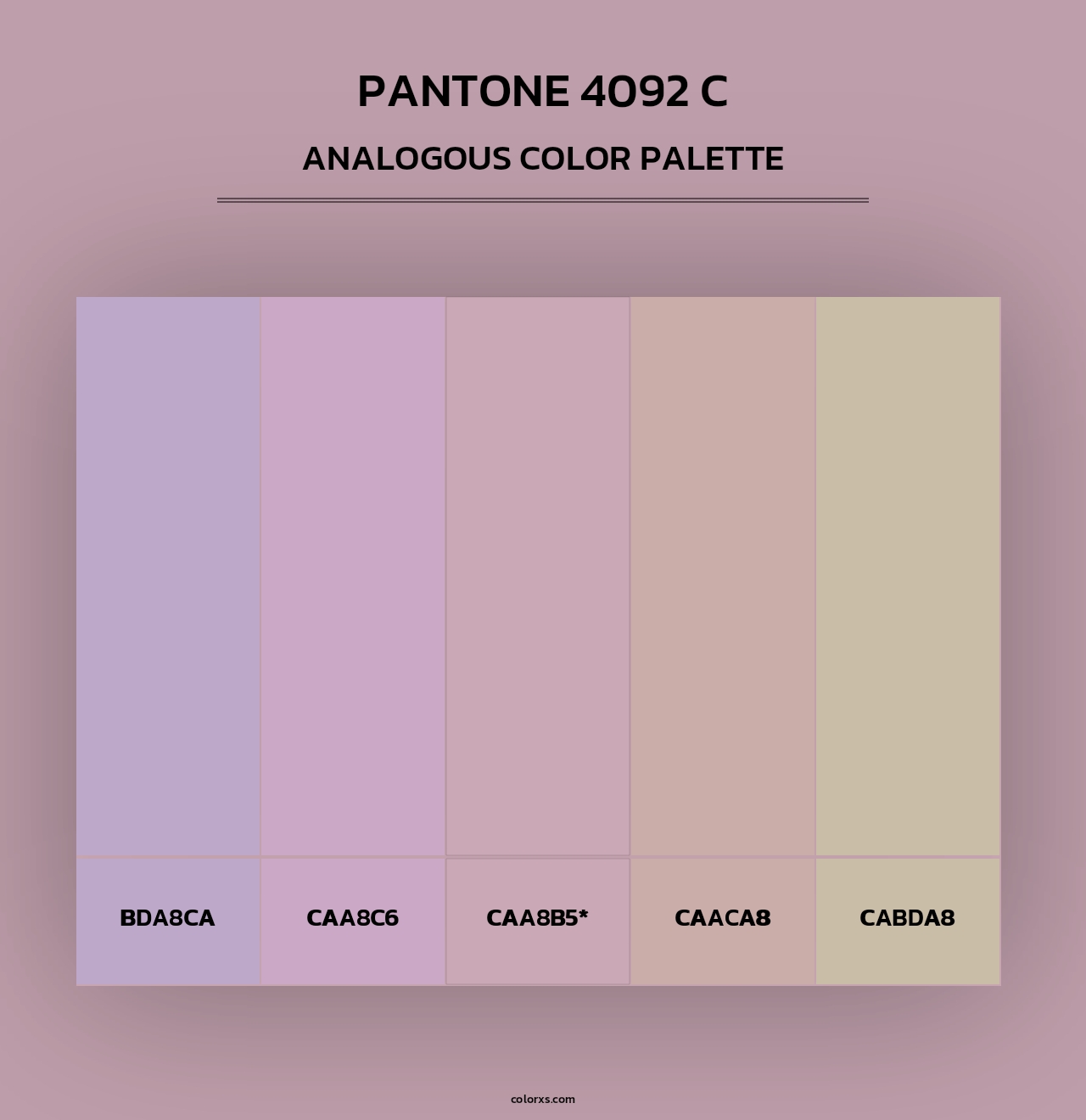PANTONE 4092 C - Analogous Color Palette