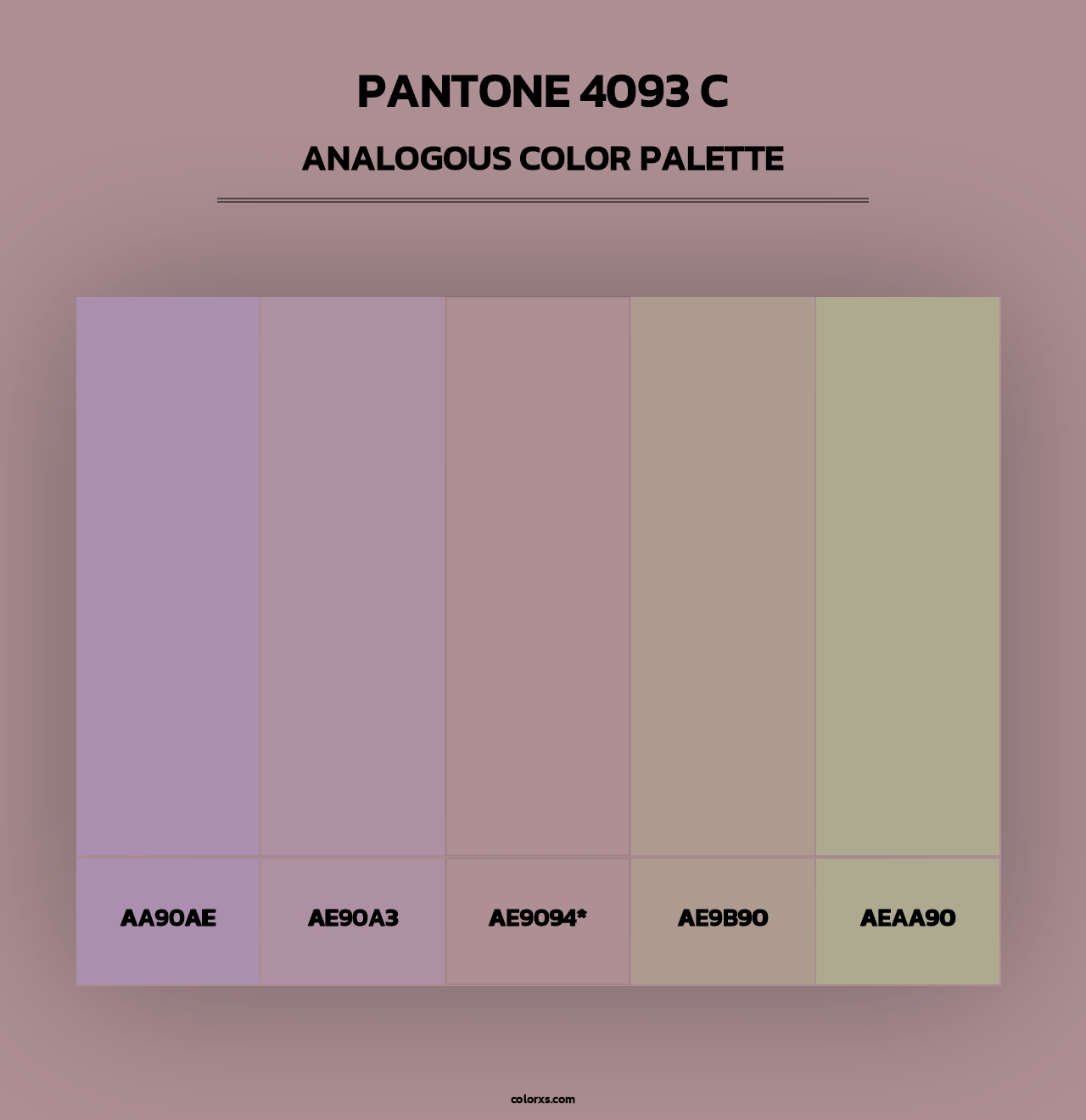 PANTONE 4093 C - Analogous Color Palette