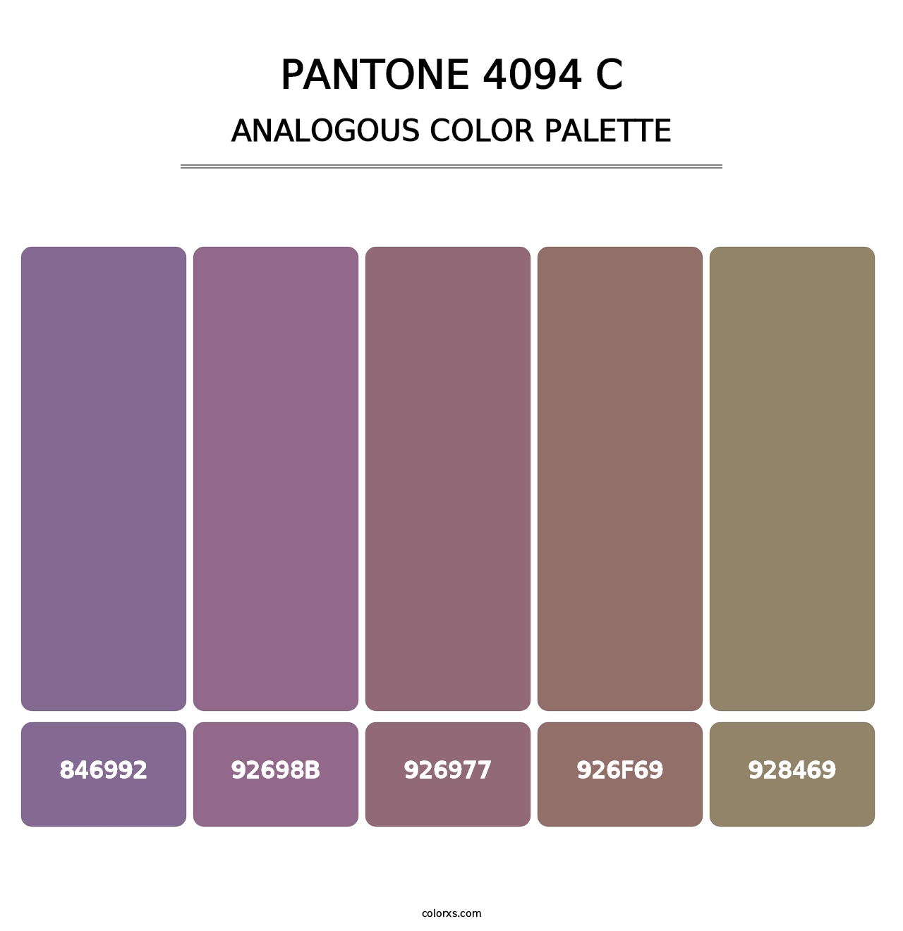 PANTONE 4094 C - Analogous Color Palette