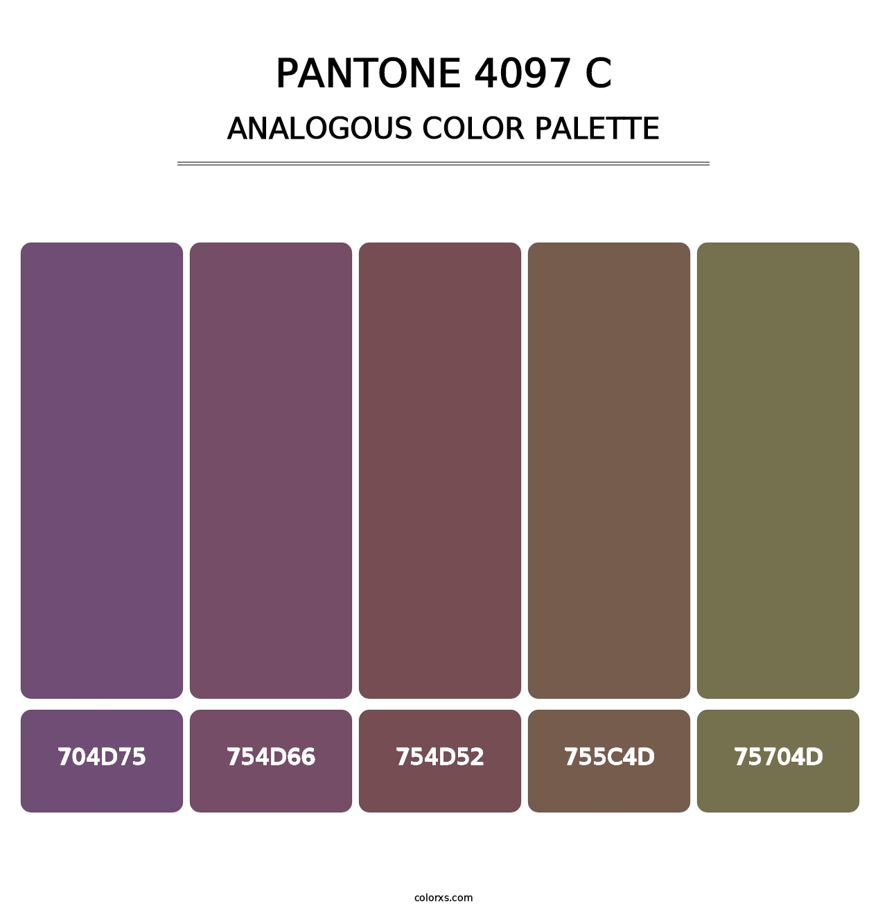 PANTONE 4097 C - Analogous Color Palette
