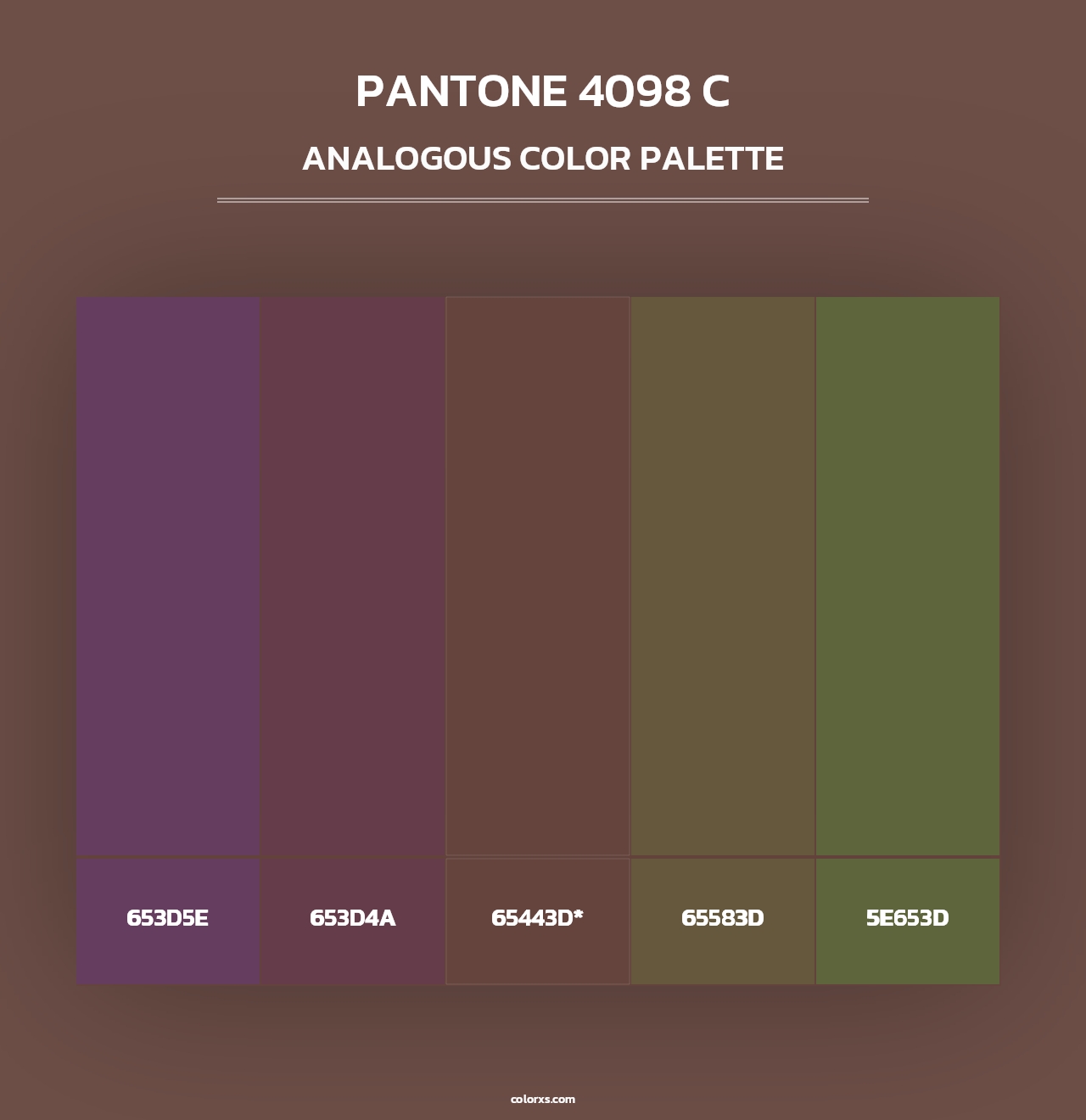 PANTONE 4098 C - Analogous Color Palette
