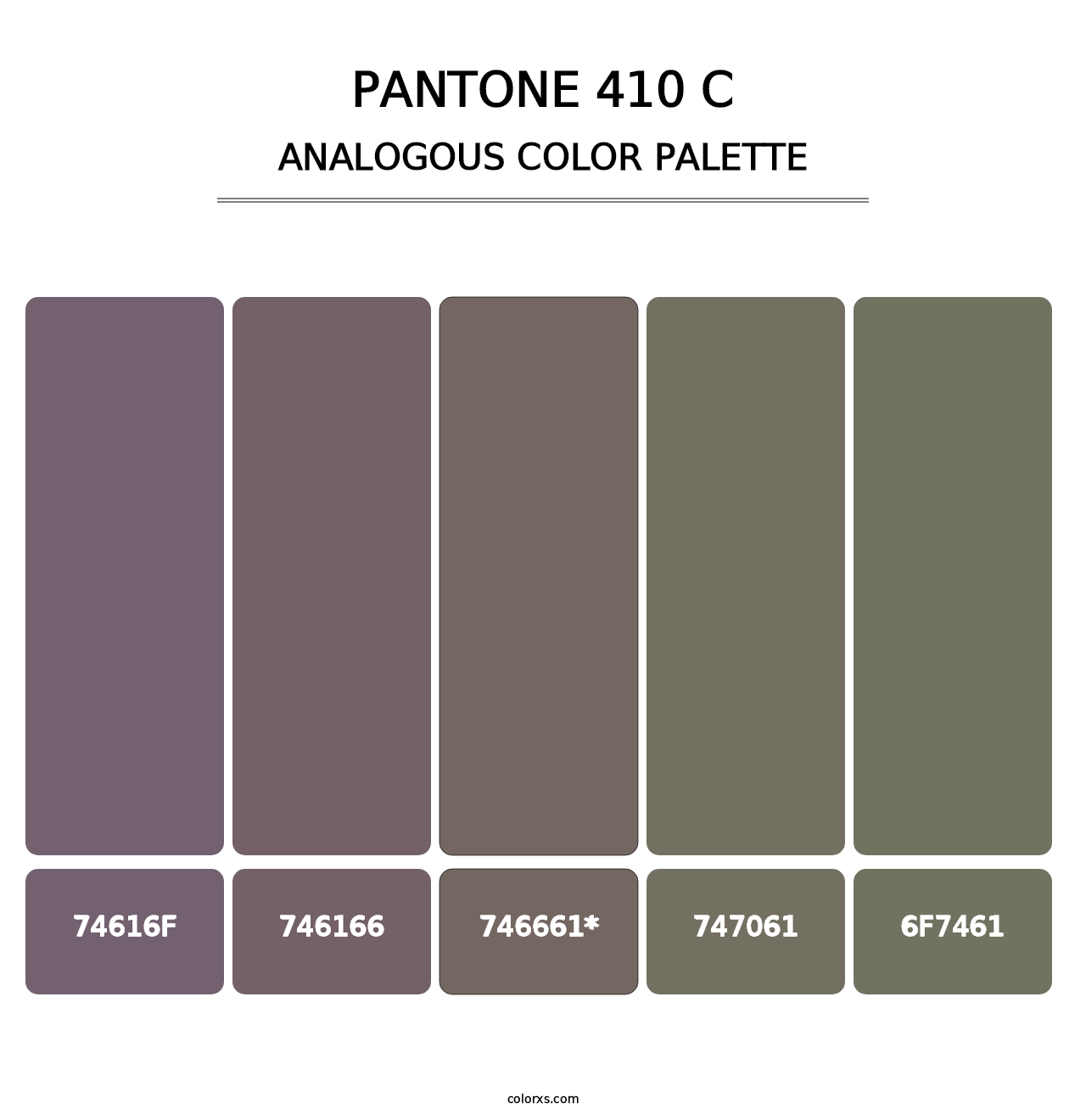 PANTONE 410 C - Analogous Color Palette