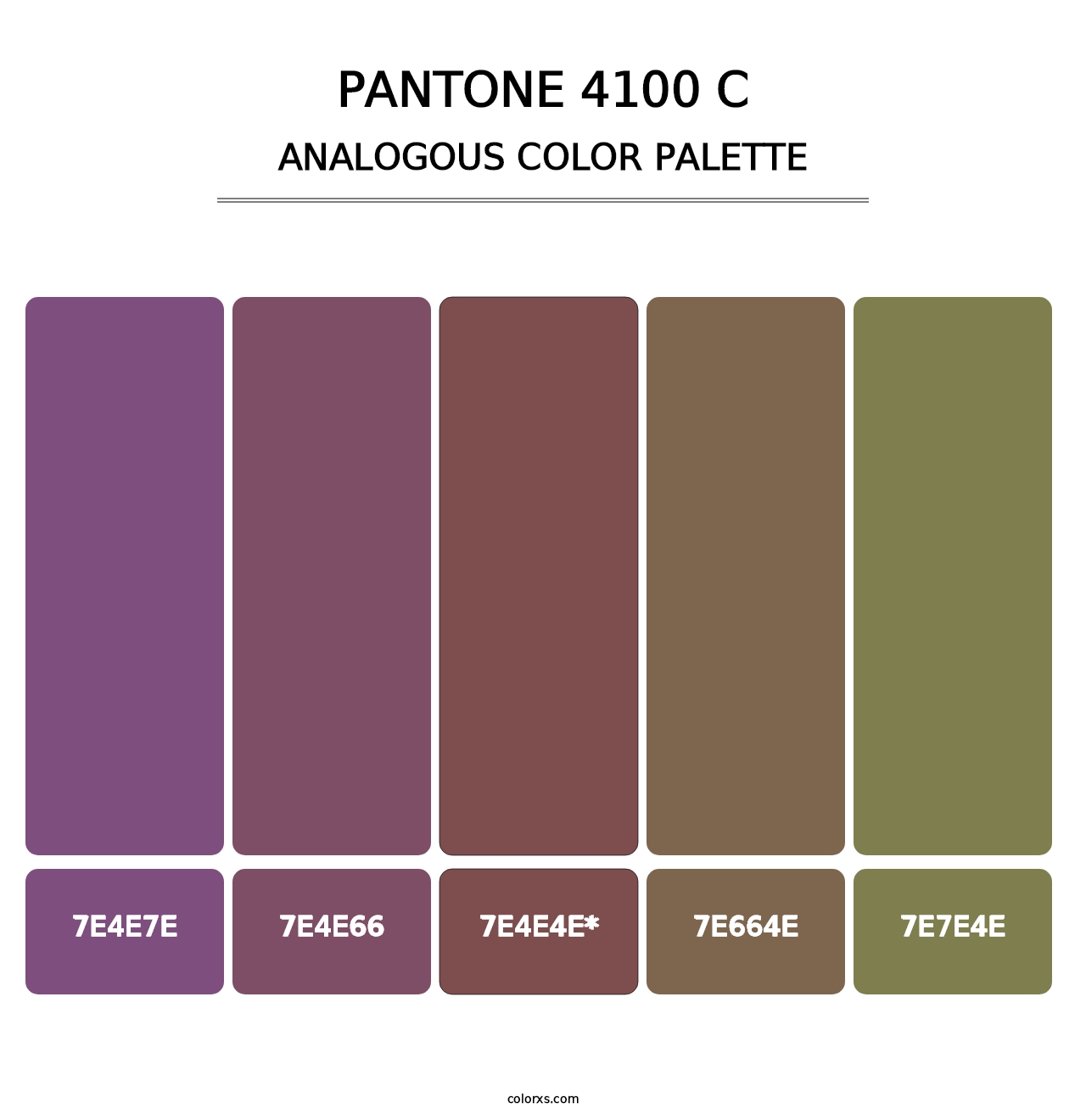PANTONE 4100 C - Analogous Color Palette