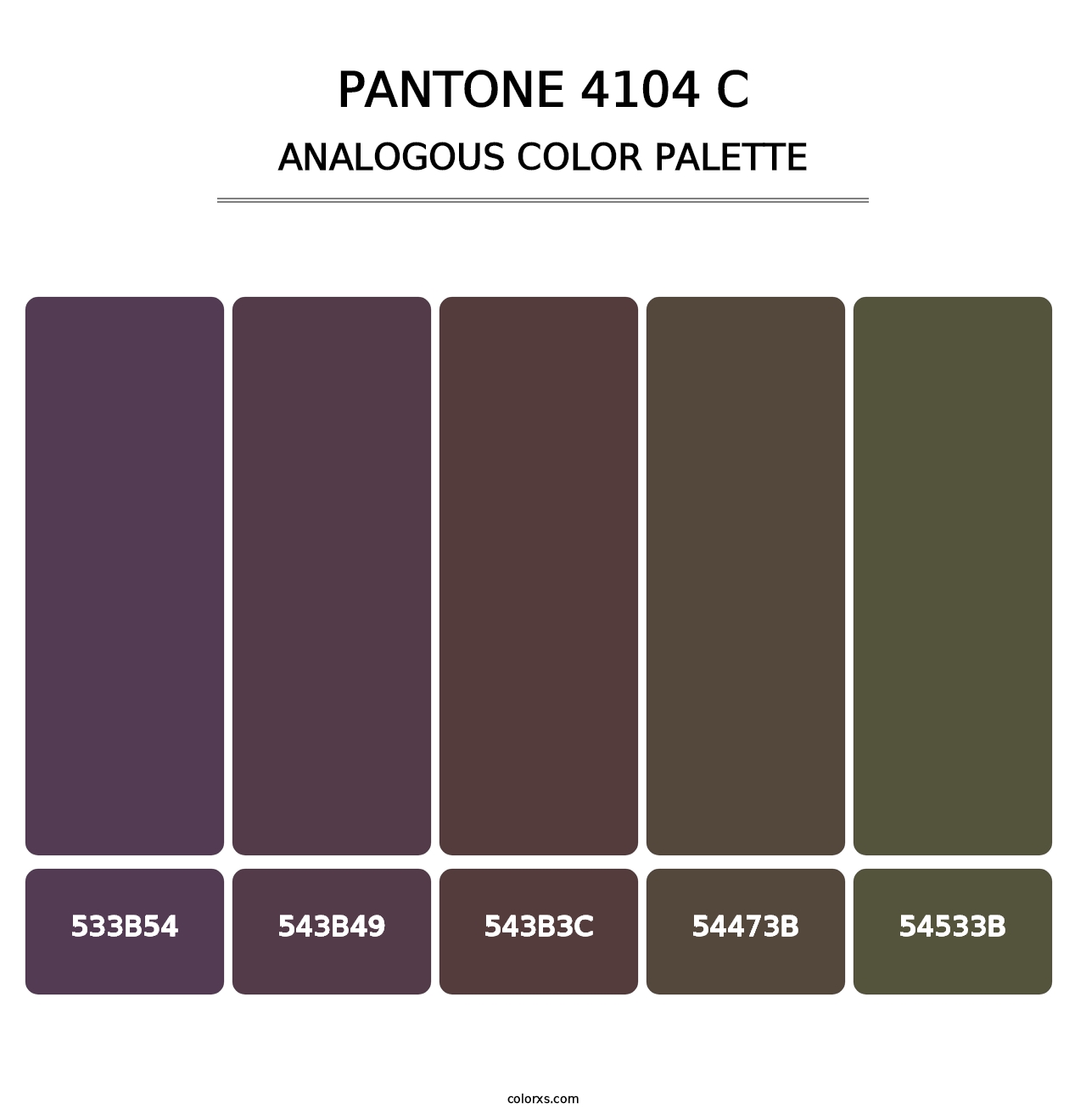 PANTONE 4104 C - Analogous Color Palette