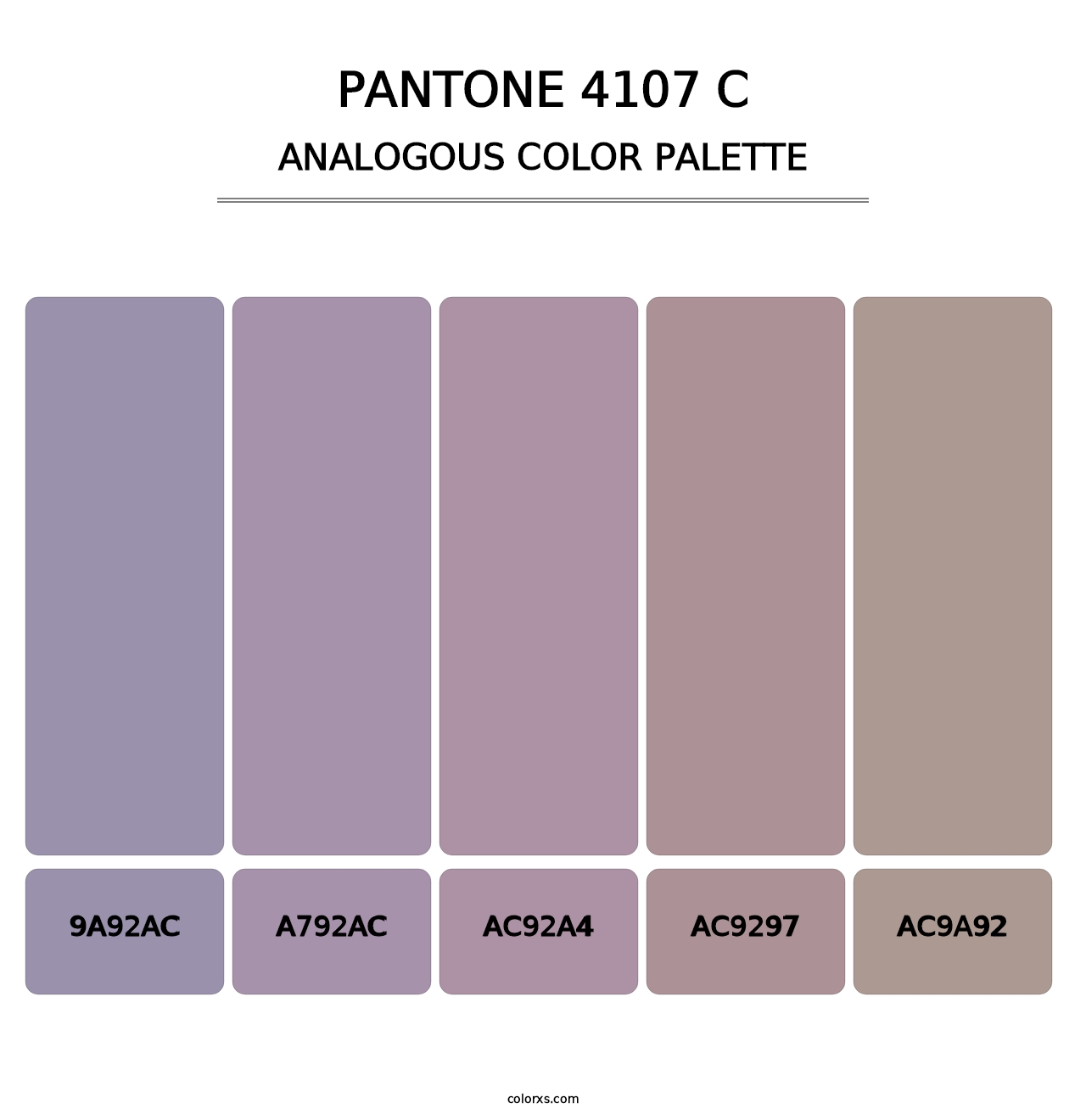 PANTONE 4107 C - Analogous Color Palette