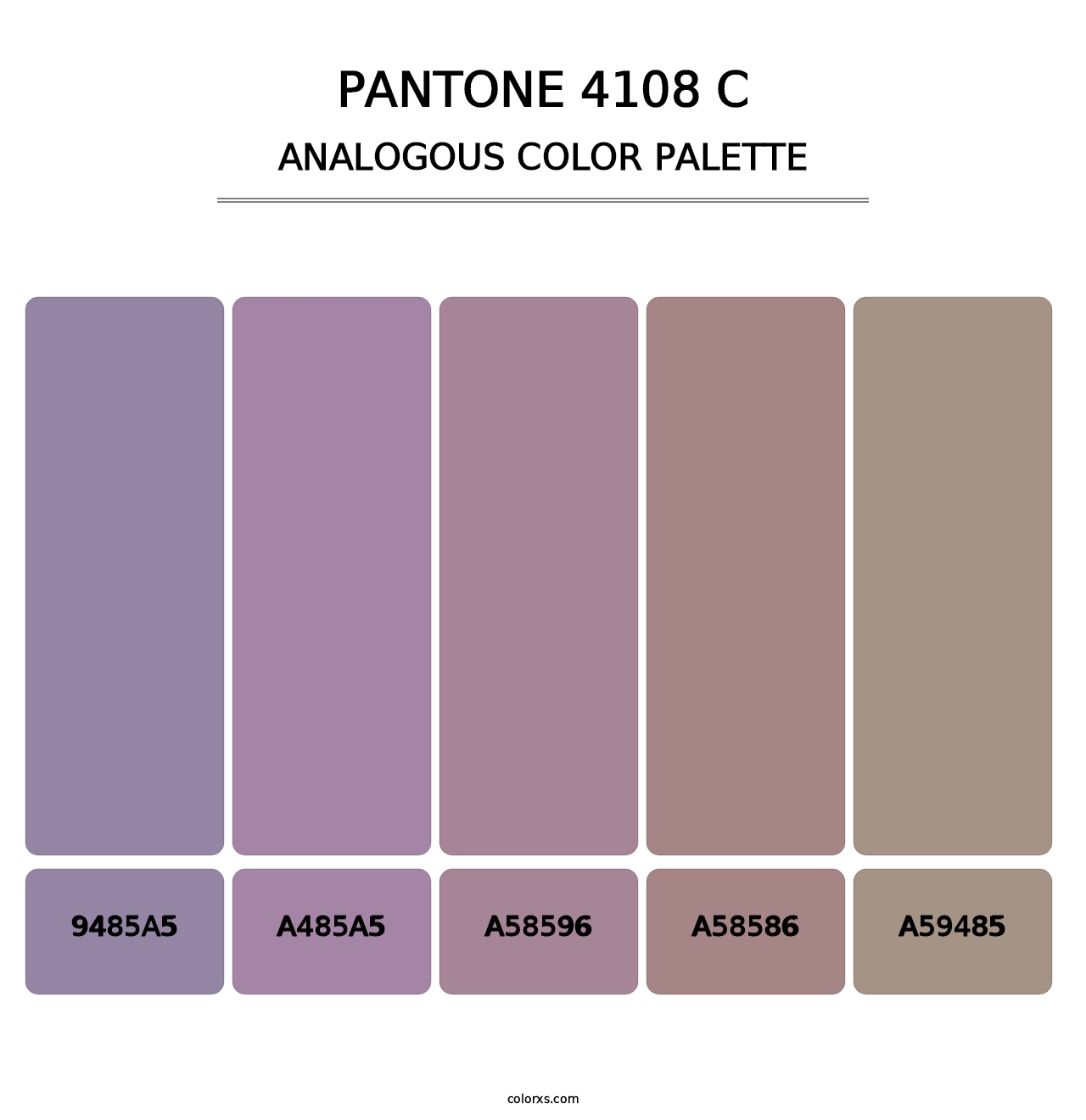 PANTONE 4108 C - Analogous Color Palette