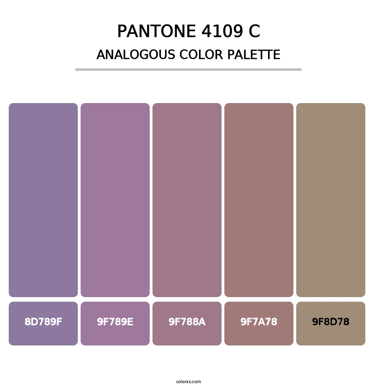 PANTONE 4109 C - Analogous Color Palette
