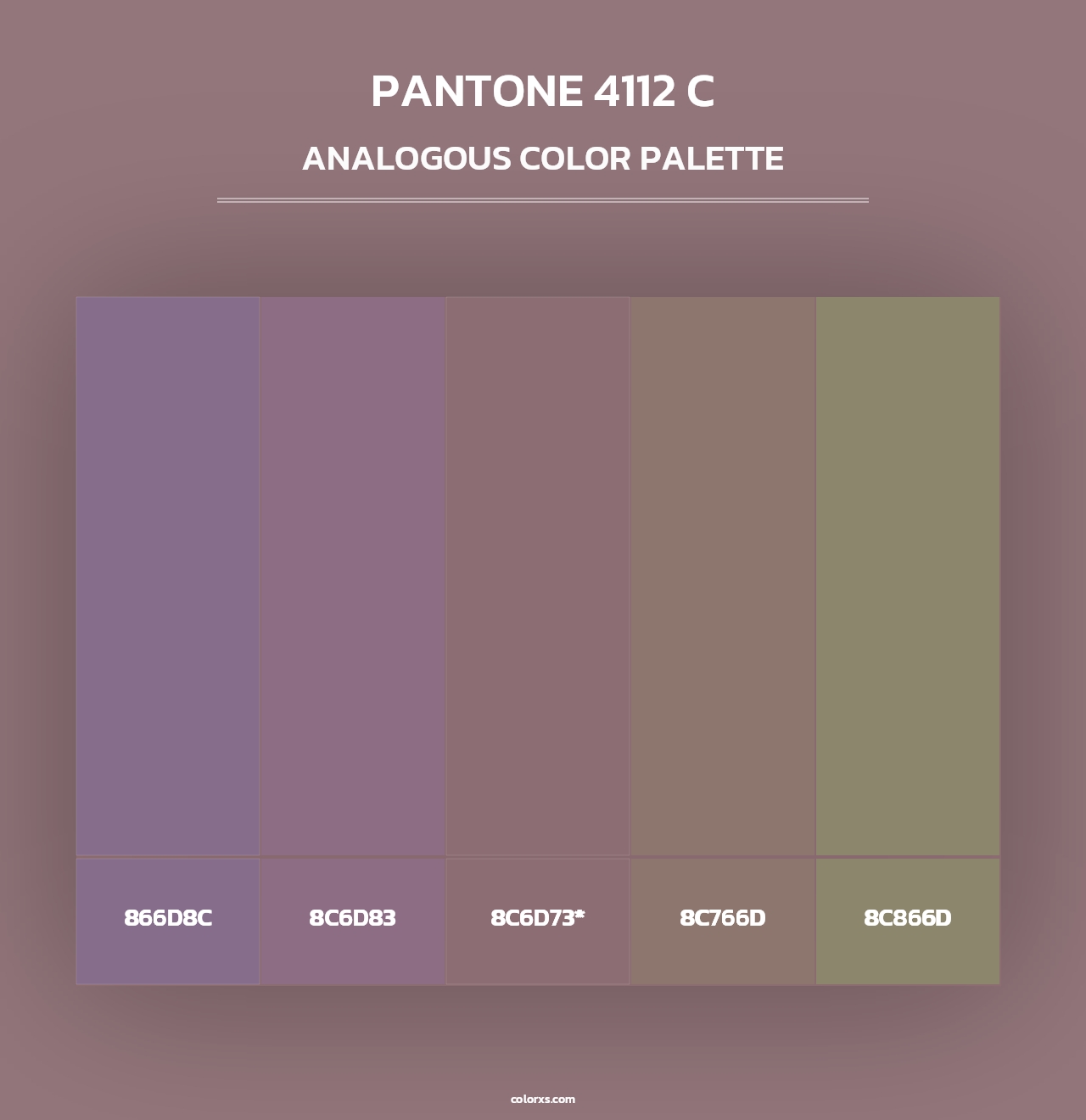 PANTONE 4112 C - Analogous Color Palette
