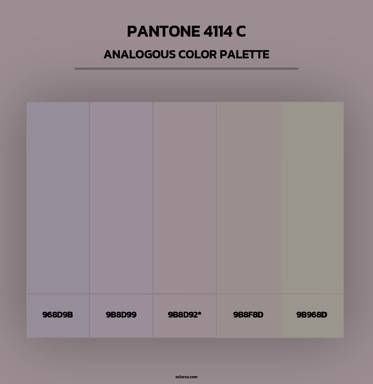 PANTONE 4114 C - Analogous Color Palette
