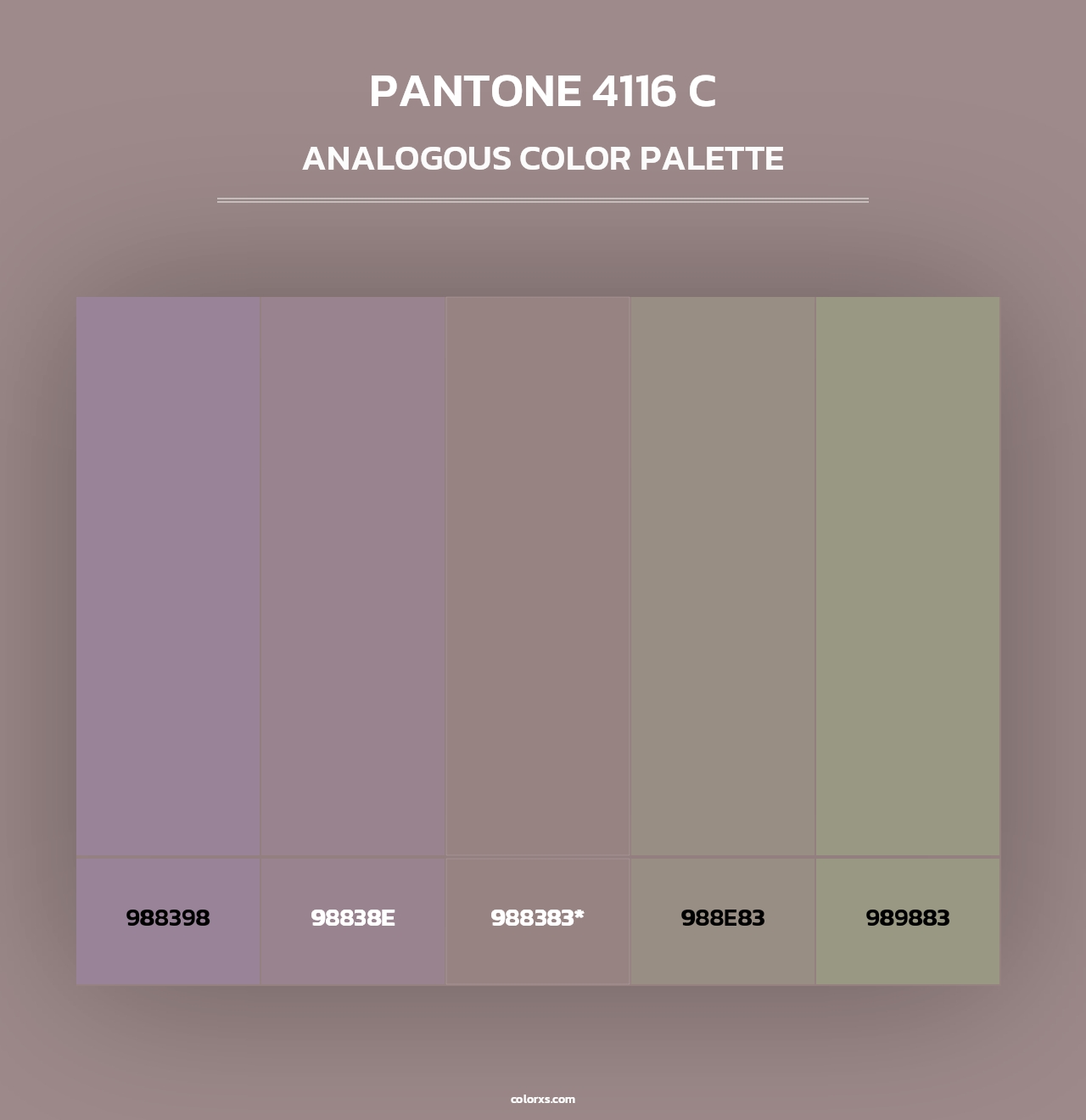 PANTONE 4116 C - Analogous Color Palette