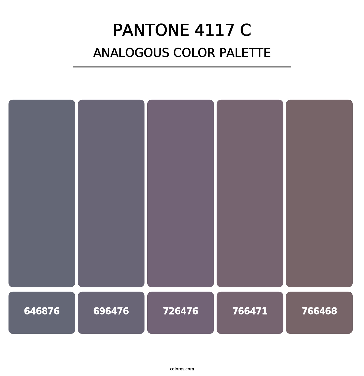 PANTONE 4117 C - Analogous Color Palette