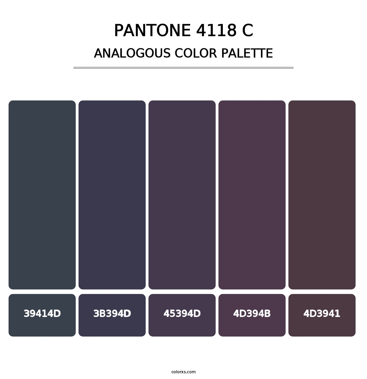 PANTONE 4118 C - Analogous Color Palette