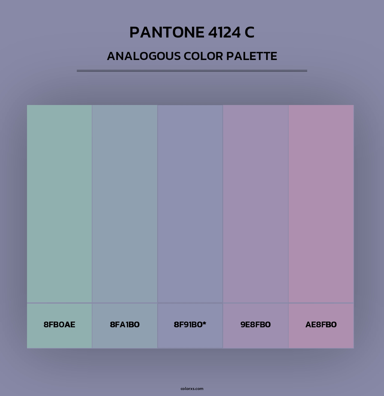 PANTONE 4124 C - Analogous Color Palette