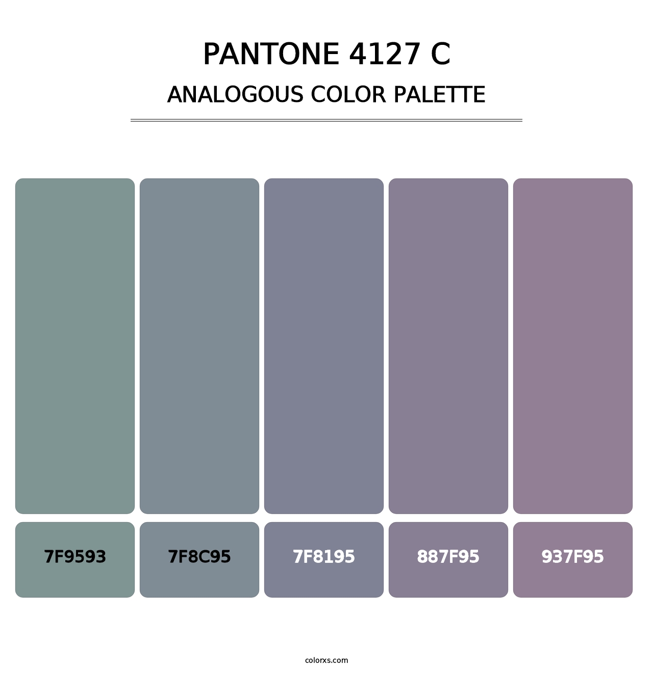 PANTONE 4127 C - Analogous Color Palette