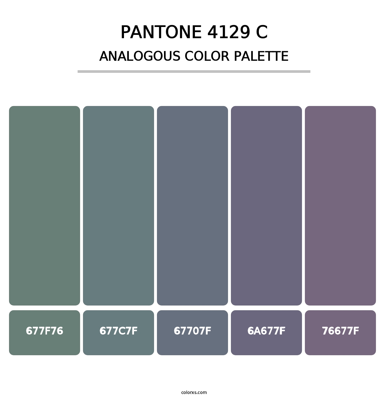 PANTONE 4129 C - Analogous Color Palette