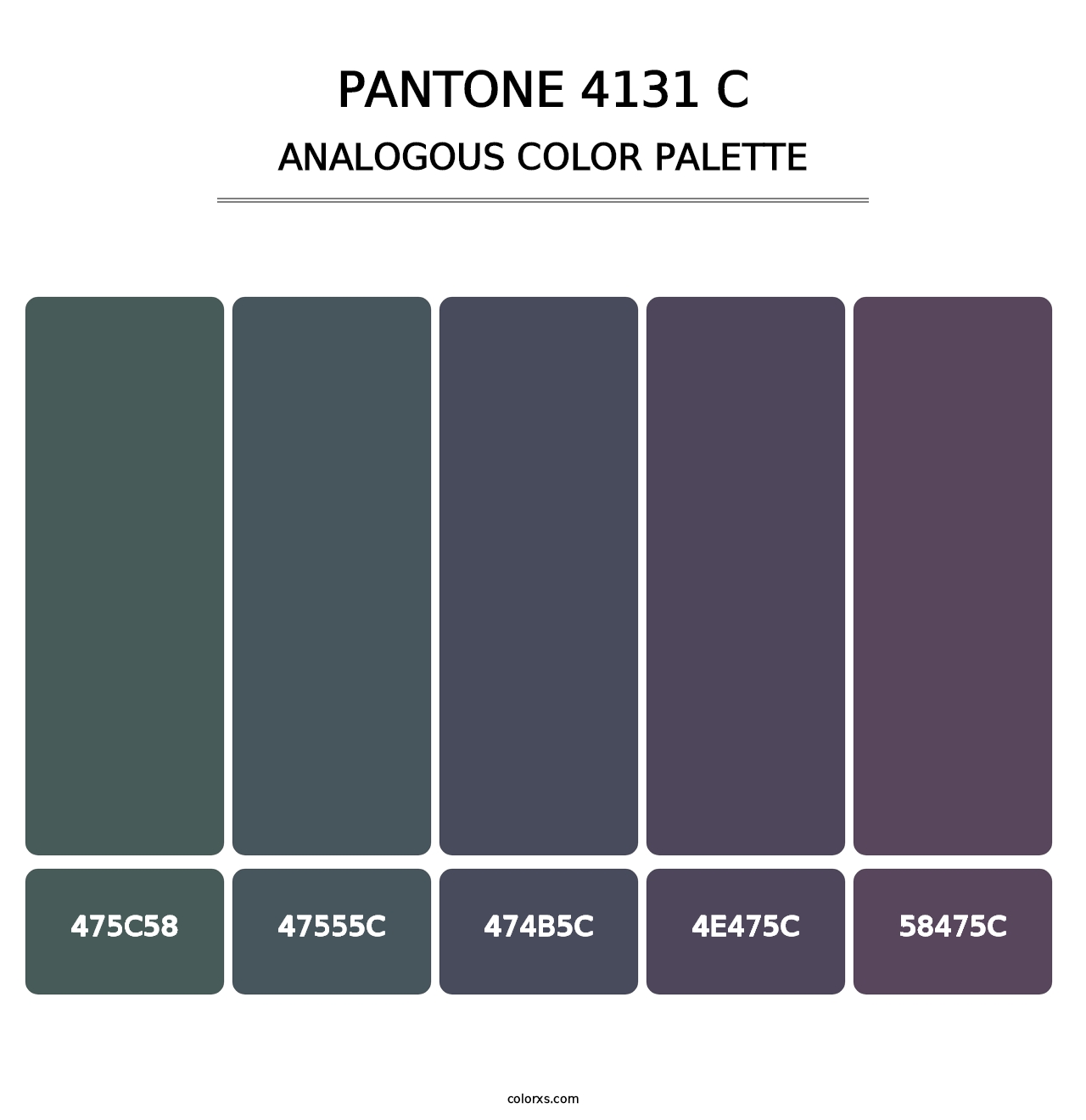 PANTONE 4131 C - Analogous Color Palette