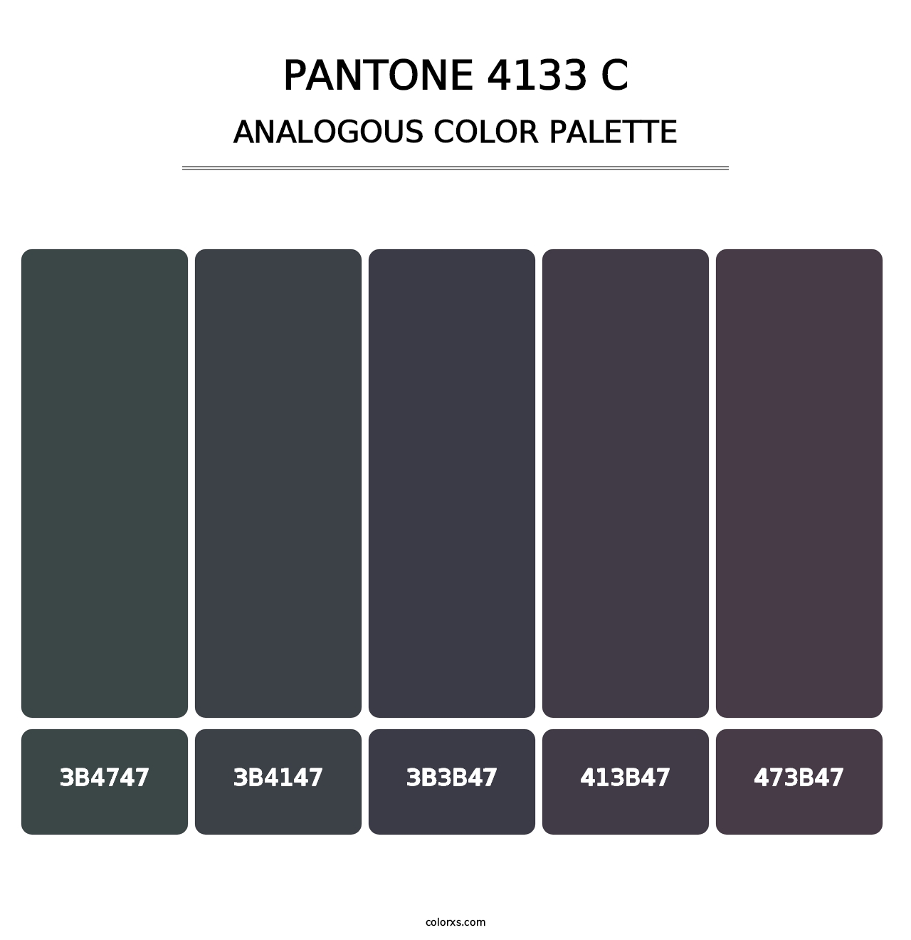 PANTONE 4133 C - Analogous Color Palette