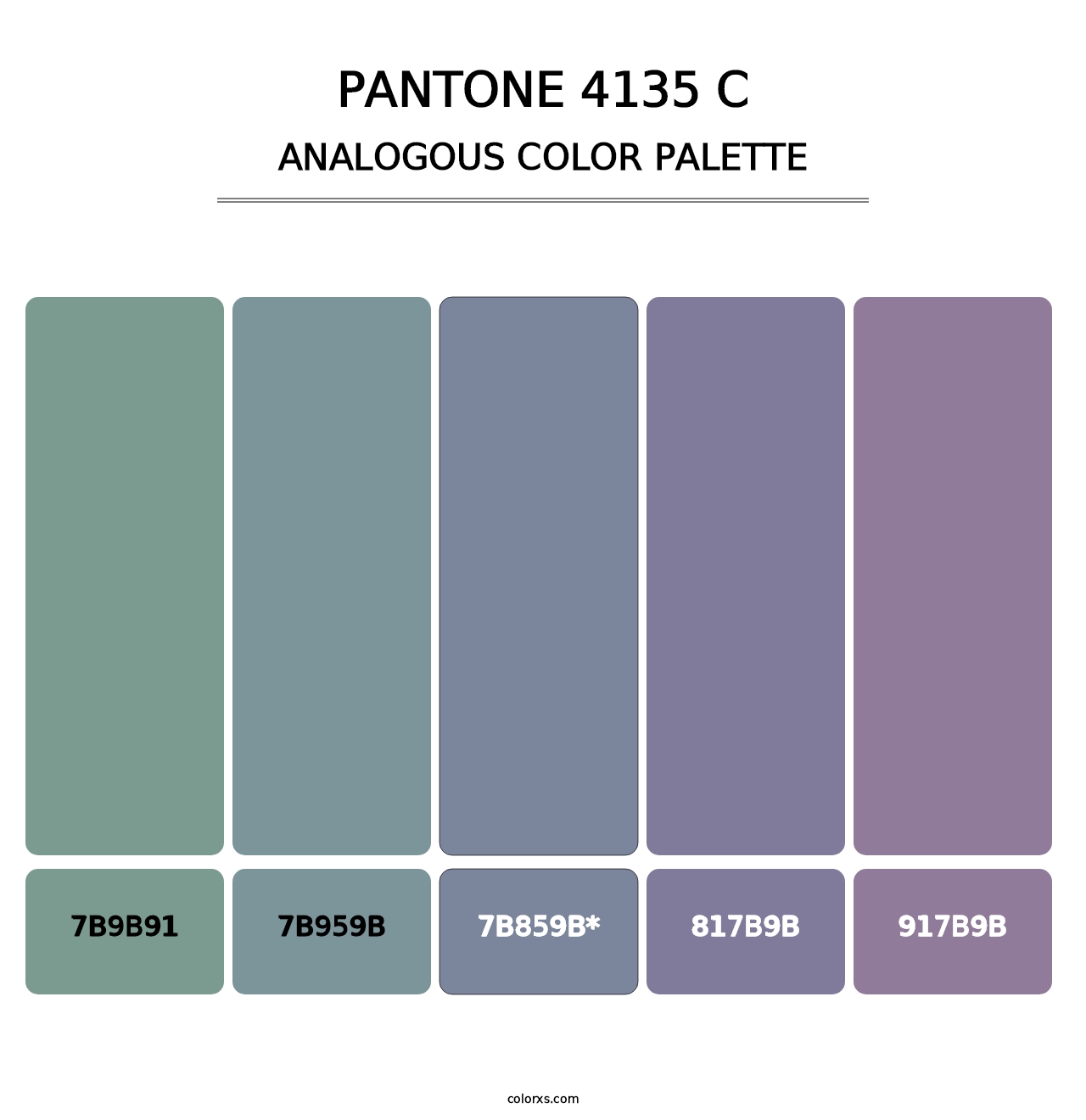 PANTONE 4135 C - Analogous Color Palette