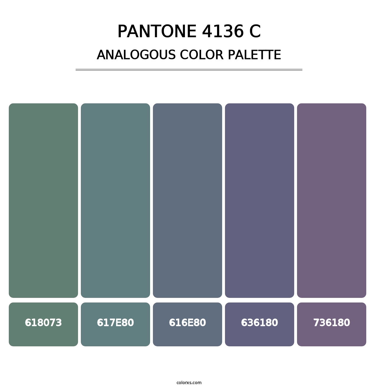 PANTONE 4136 C - Analogous Color Palette