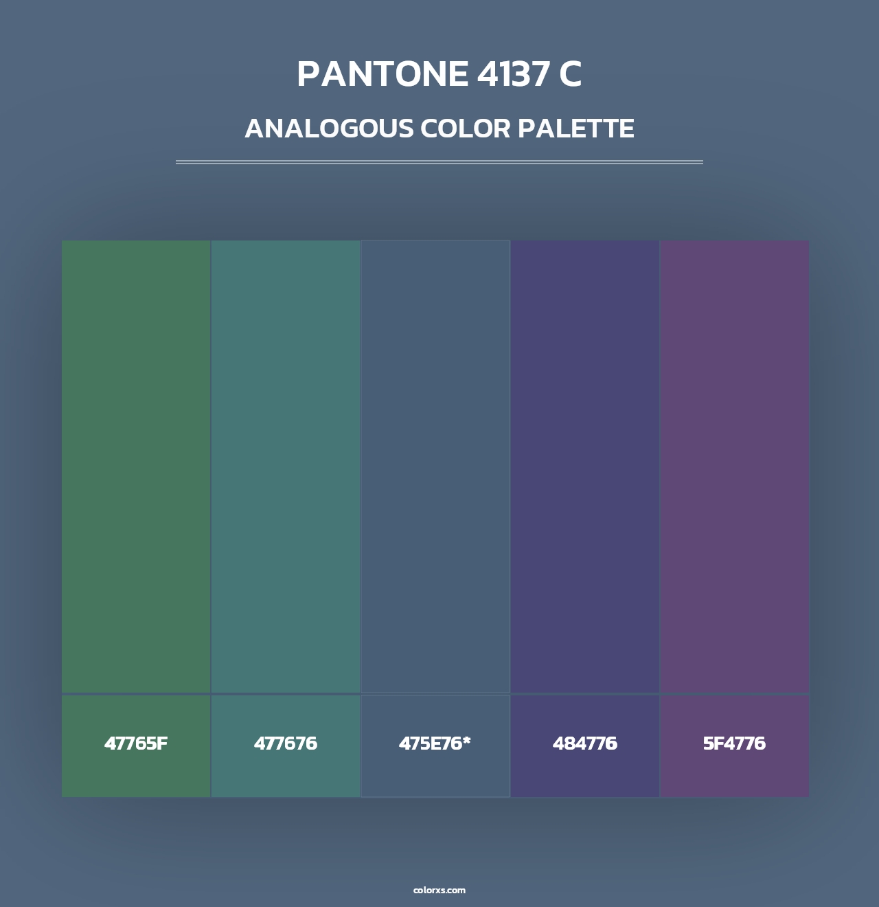 PANTONE 4137 C - Analogous Color Palette