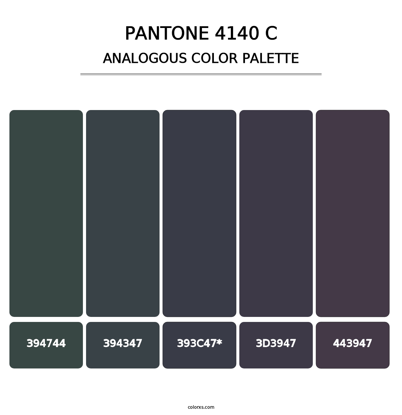 PANTONE 4140 C - Analogous Color Palette