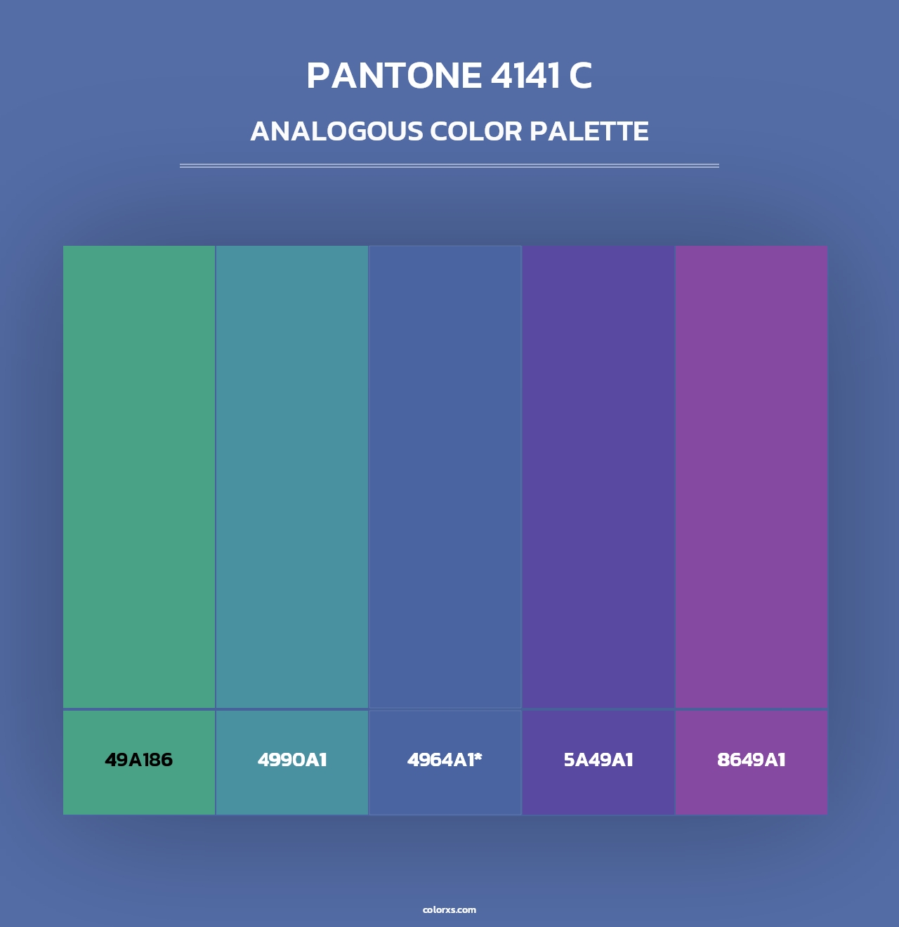 PANTONE 4141 C - Analogous Color Palette