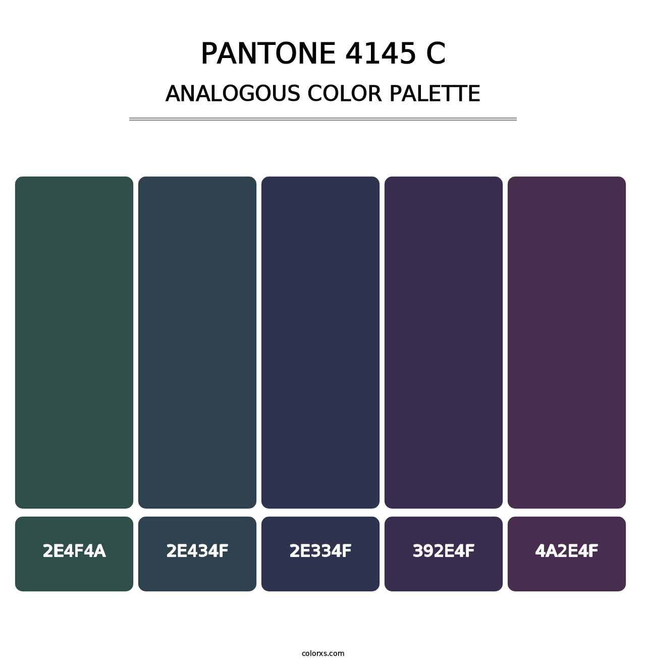 PANTONE 4145 C - Analogous Color Palette