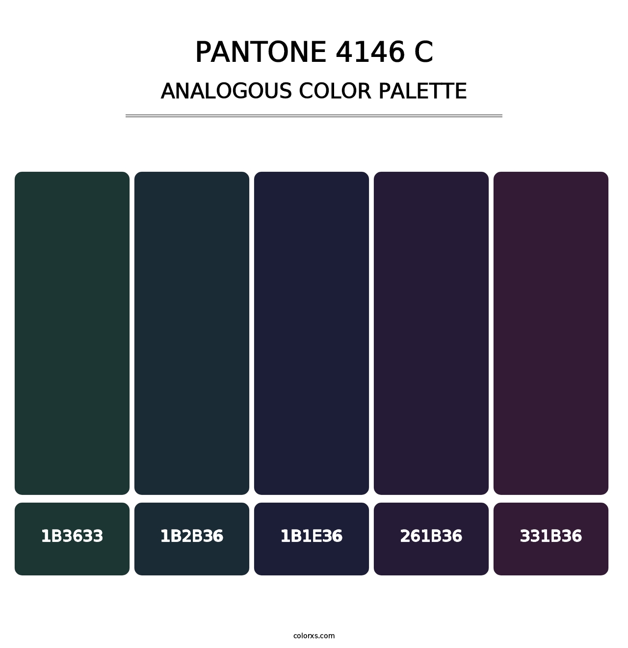 PANTONE 4146 C - Analogous Color Palette