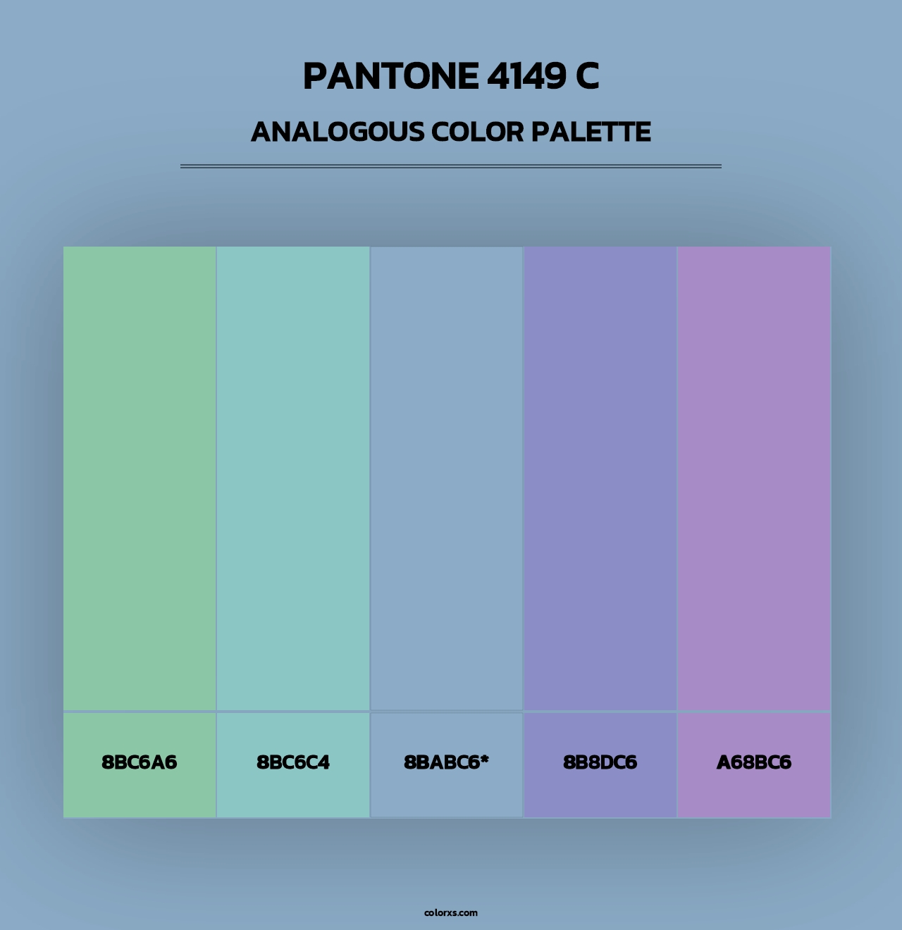 PANTONE 4149 C - Analogous Color Palette