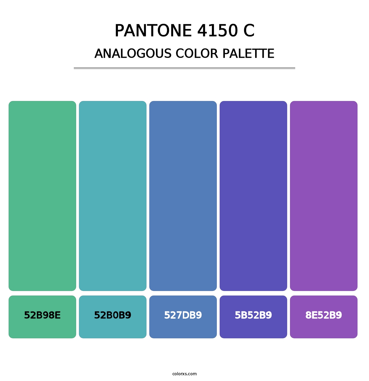 PANTONE 4150 C - Analogous Color Palette