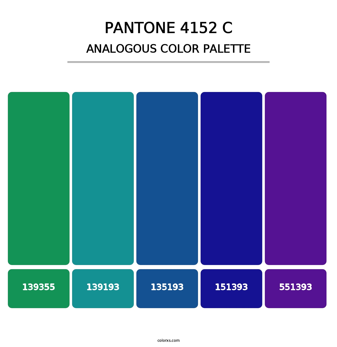 PANTONE 4152 C - Analogous Color Palette