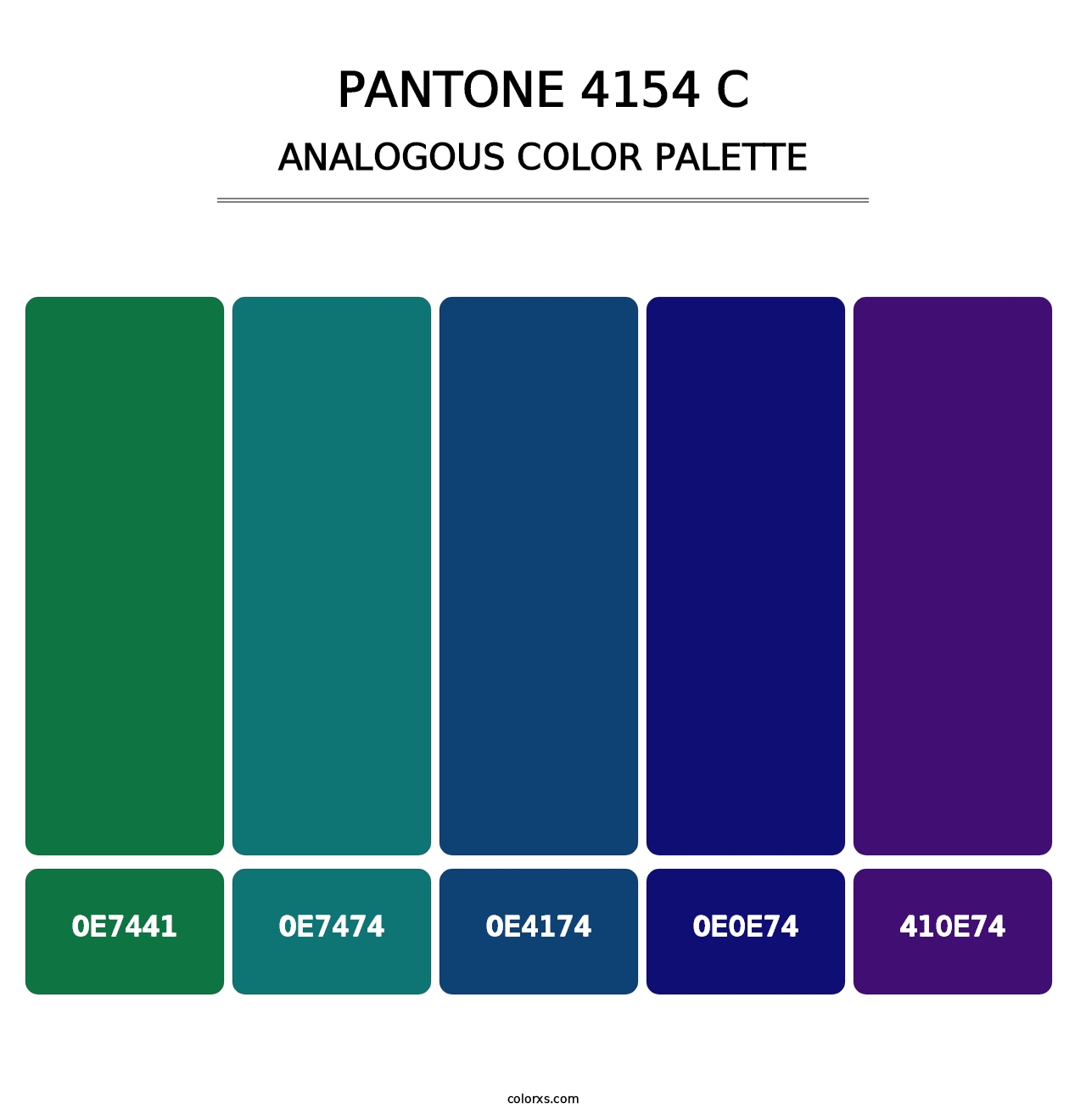 PANTONE 4154 C - Analogous Color Palette