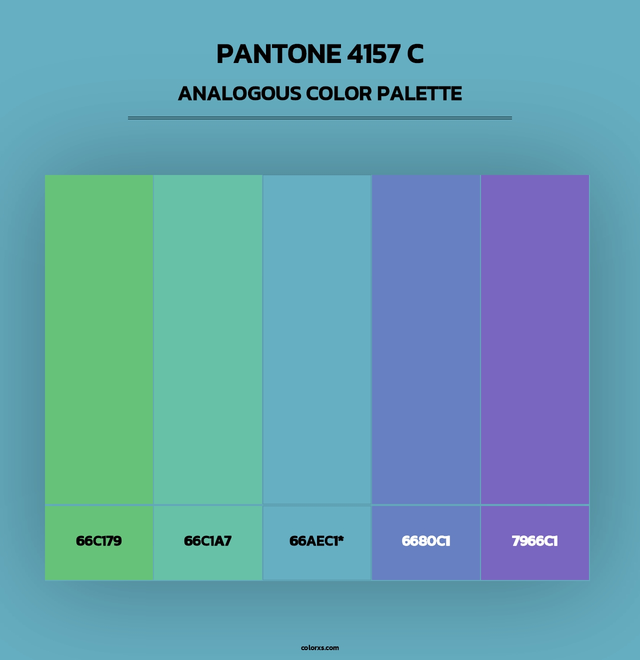 PANTONE 4157 C - Analogous Color Palette