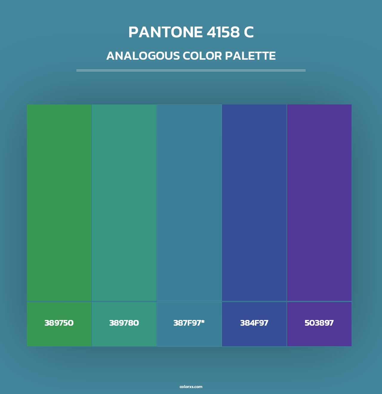 PANTONE 4158 C - Analogous Color Palette