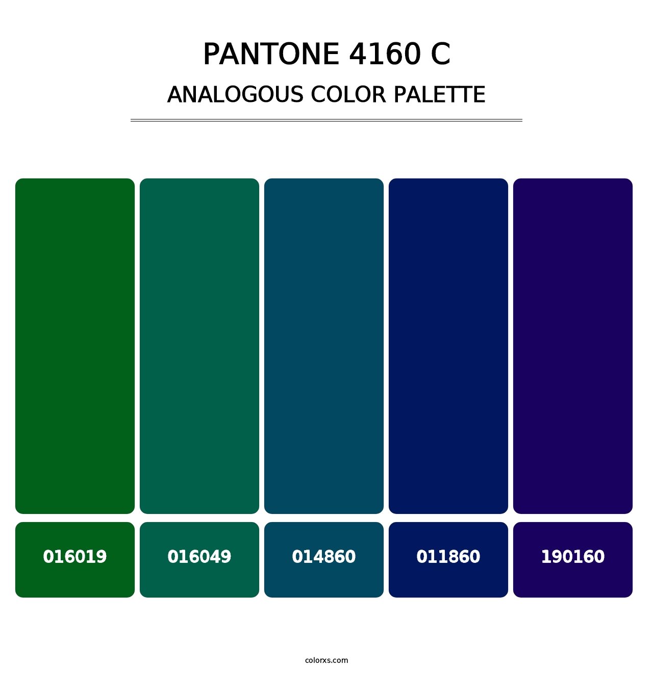 PANTONE 4160 C - Analogous Color Palette