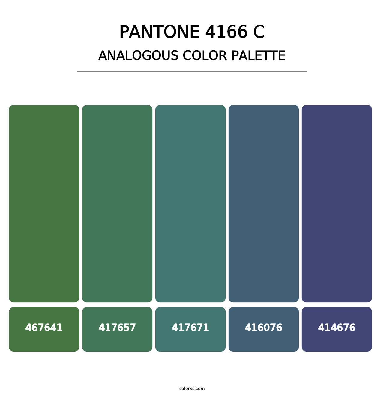 PANTONE 4166 C - Analogous Color Palette
