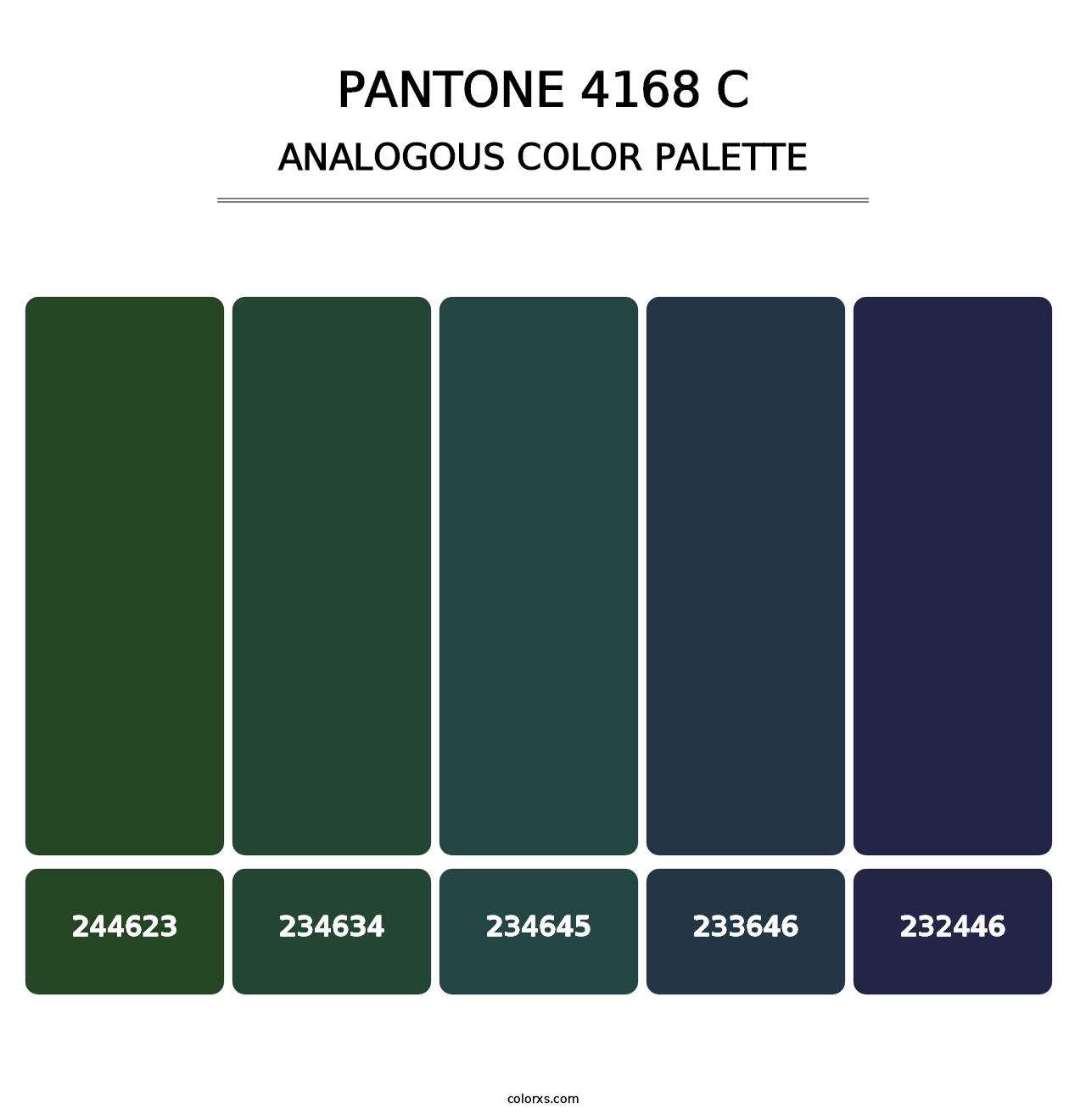 PANTONE 4168 C - Analogous Color Palette