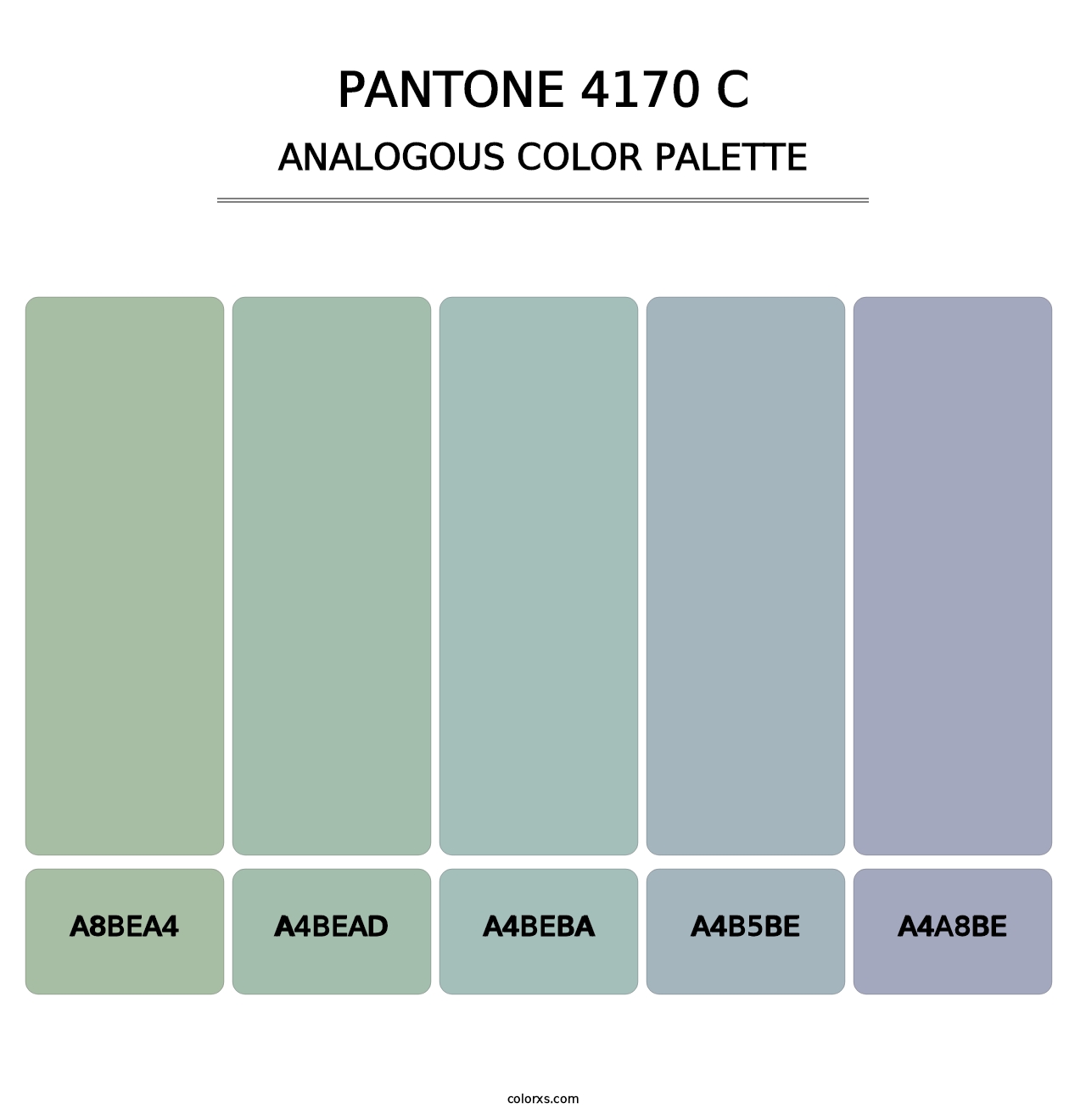 PANTONE 4170 C - Analogous Color Palette