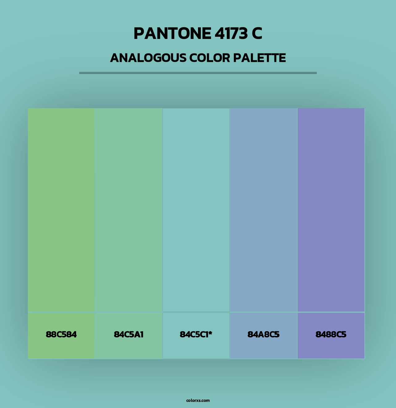 PANTONE 4173 C - Analogous Color Palette