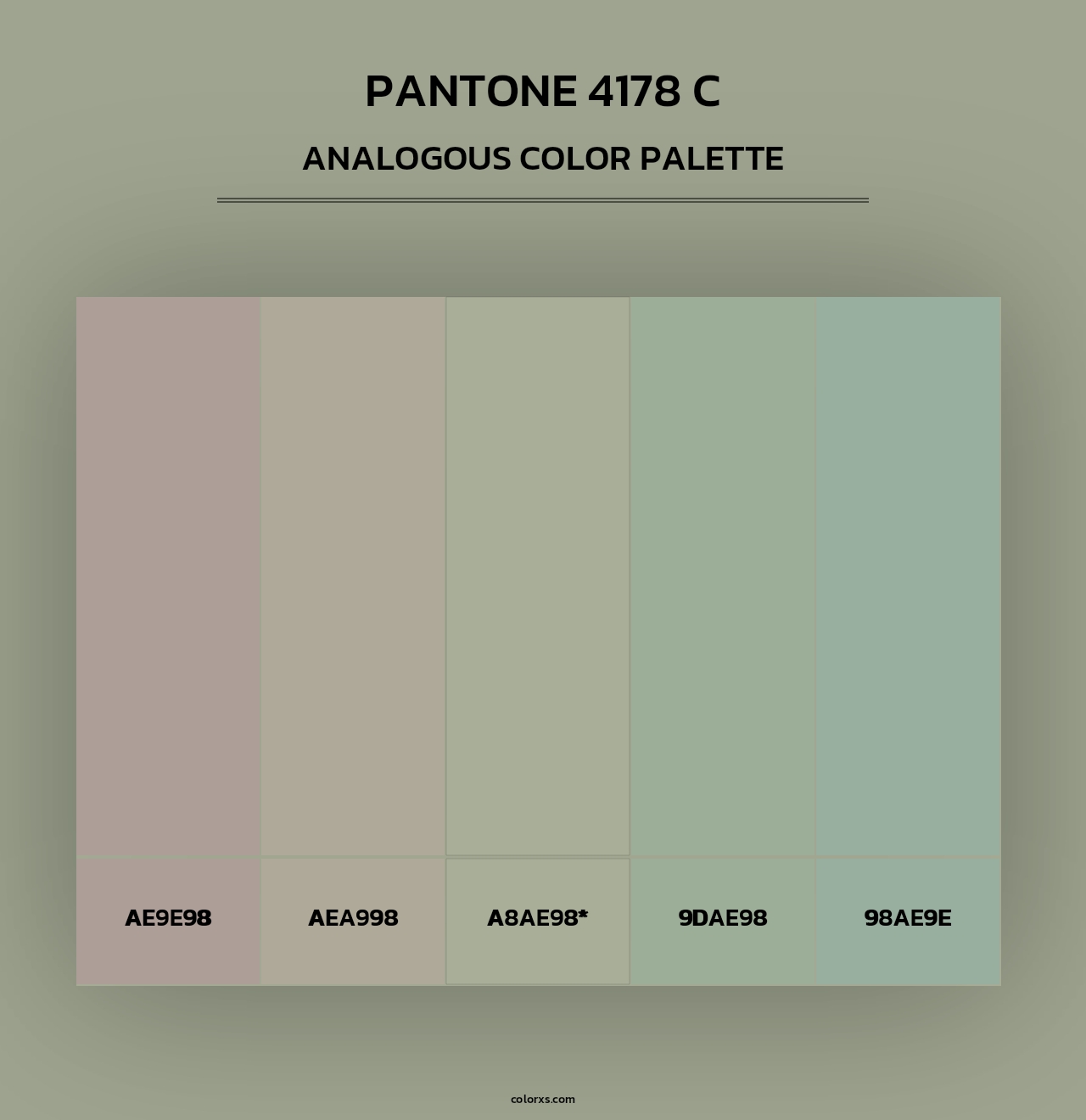 PANTONE 4178 C - Analogous Color Palette
